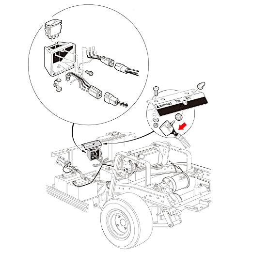 48V Golf Cart Tow Run Switch for Golf Cart Club Car DS Electric 1995-up - 10L0L