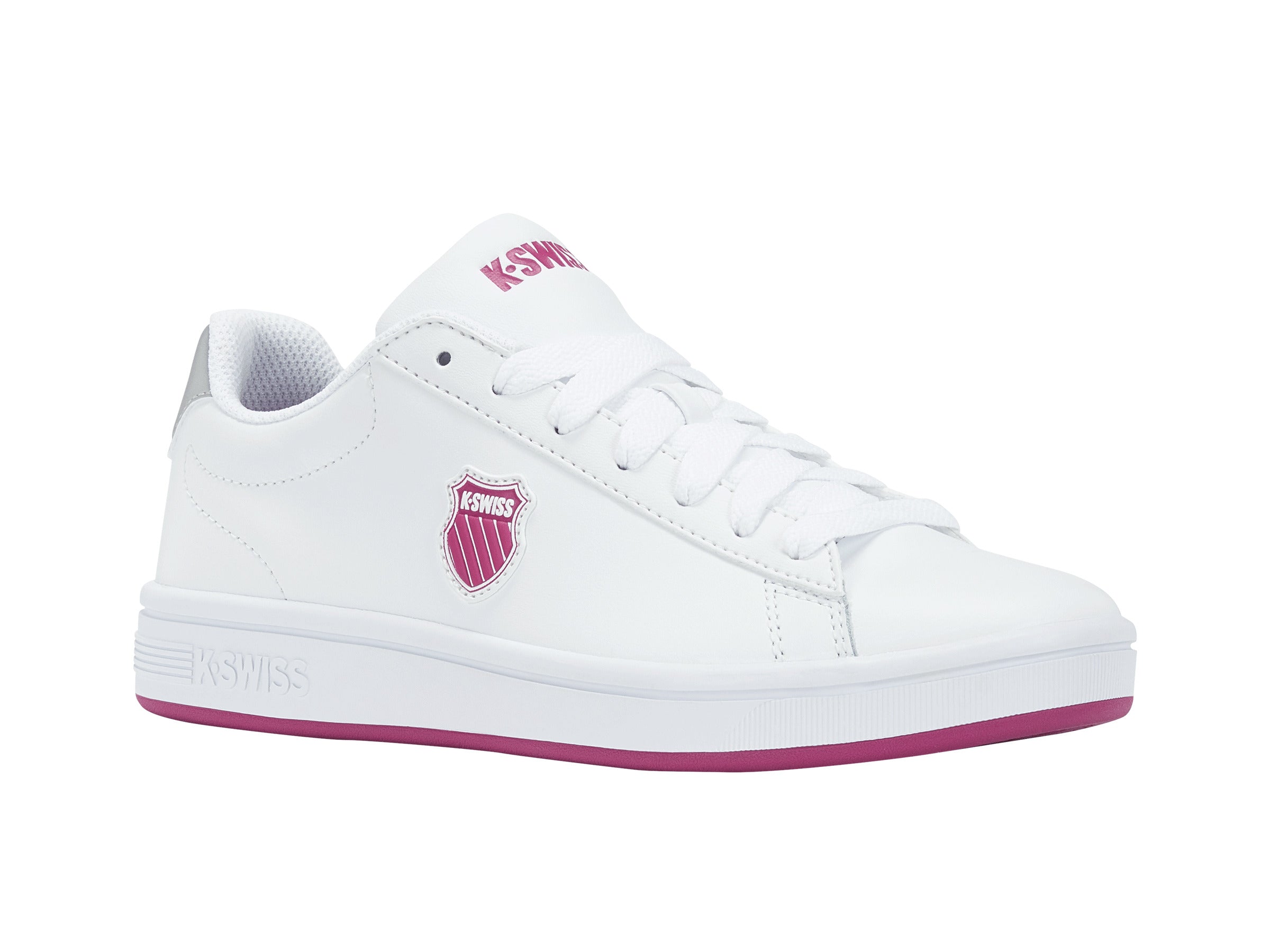 96599-111-M | COURT SHIELD | WHITE/FESTIVAL FUCHSIA/SILVER