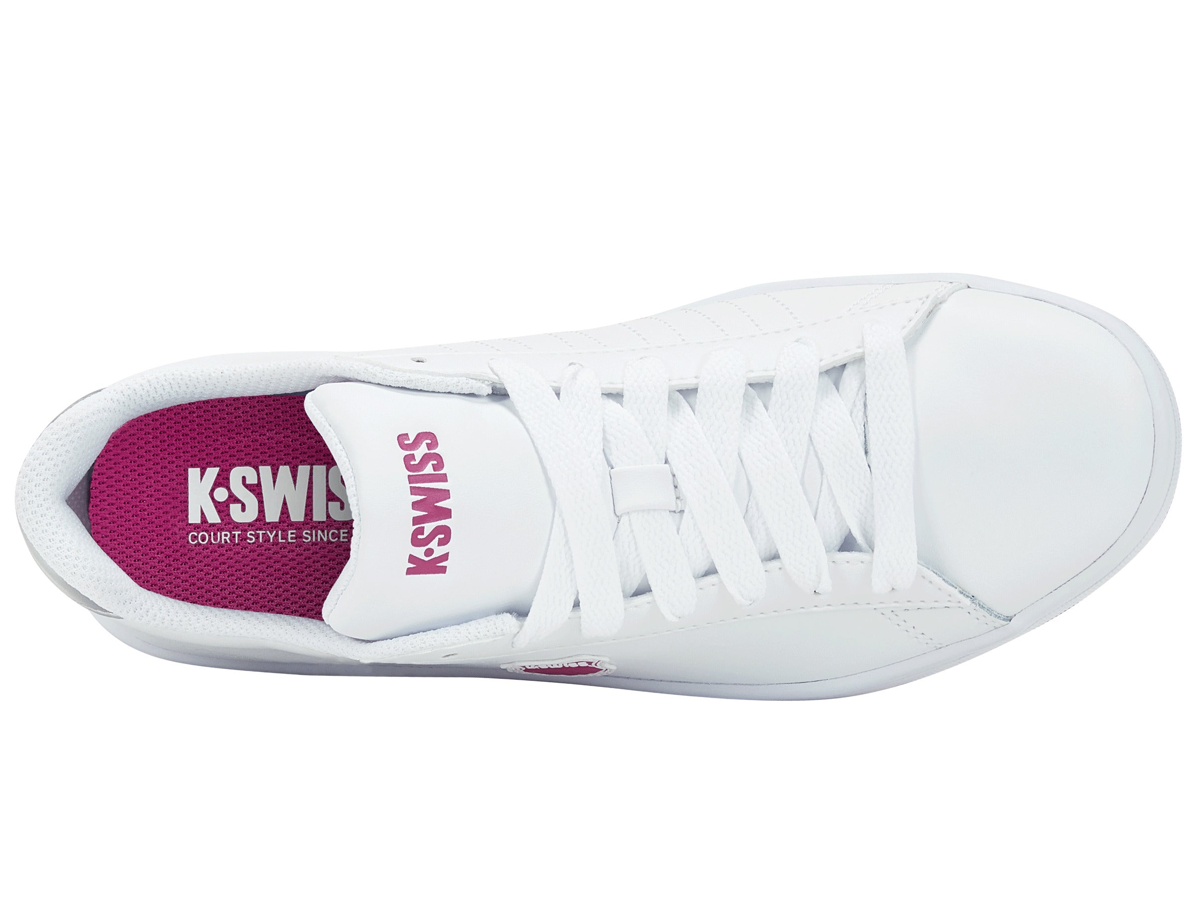 96599-111-M | COURT SHIELD | WHITE/FESTIVAL FUCHSIA/SILVER