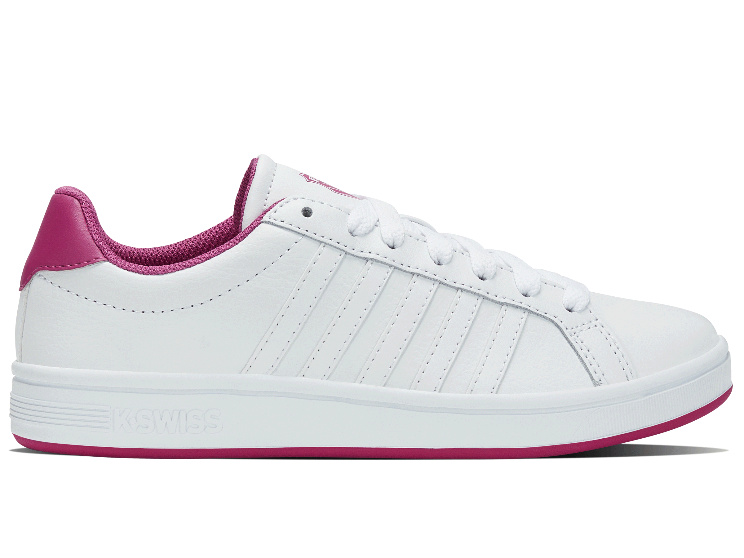 97011-165-M | COURT TIEBREAK | WHITE/FESTIVAL FUCSHIA