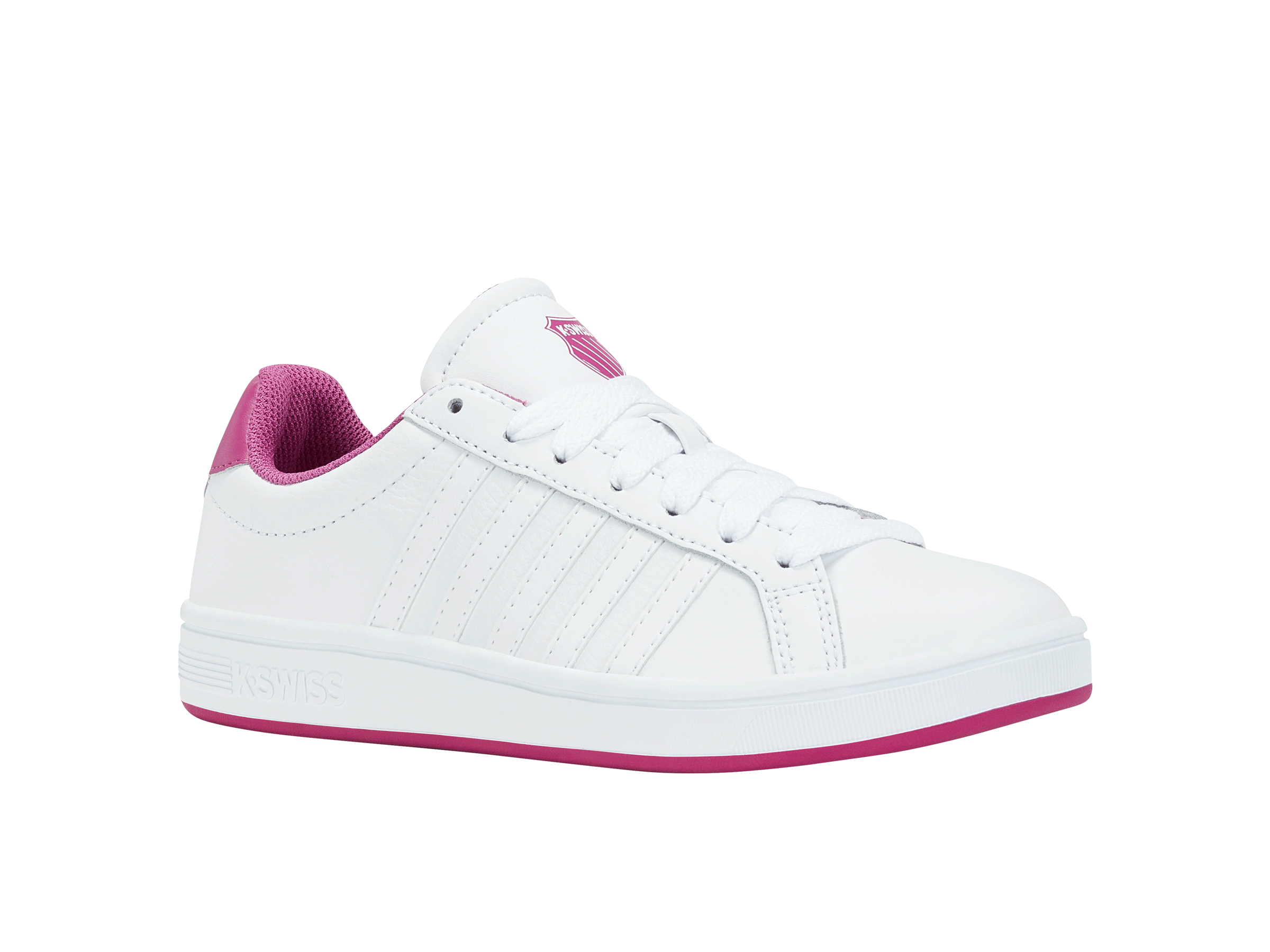 97011-165-M | COURT TIEBREAK | WHITE/FESTIVAL FUCSHIA