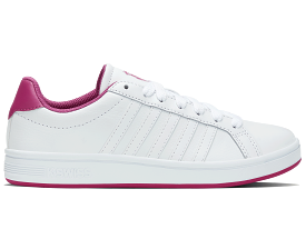 97011-165-M | COURT TIEBREAK | WHITE/FESTIVAL FUCSHIA