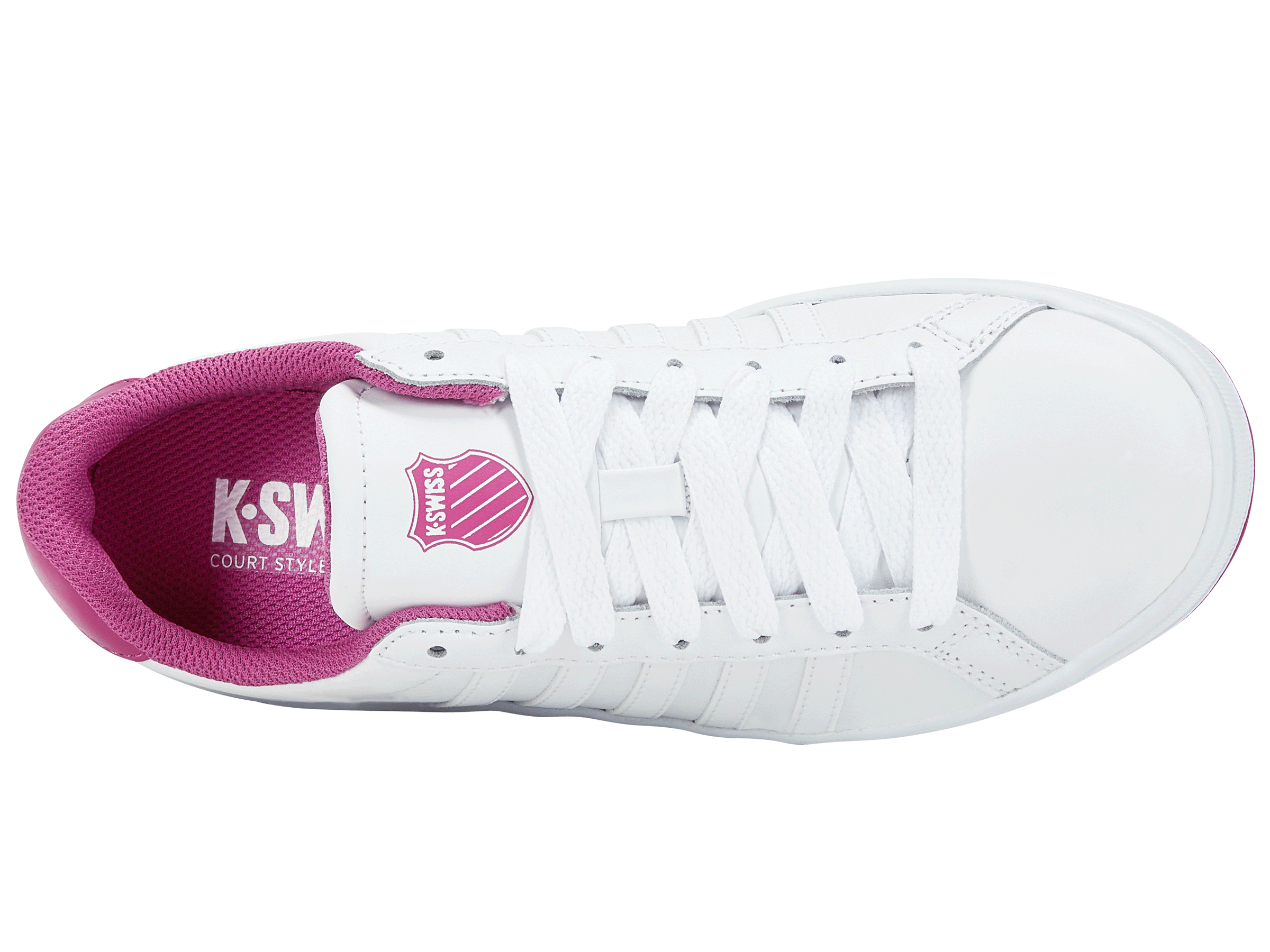 97011-165-M | COURT TIEBREAK | WHITE/FESTIVAL FUCSHIA