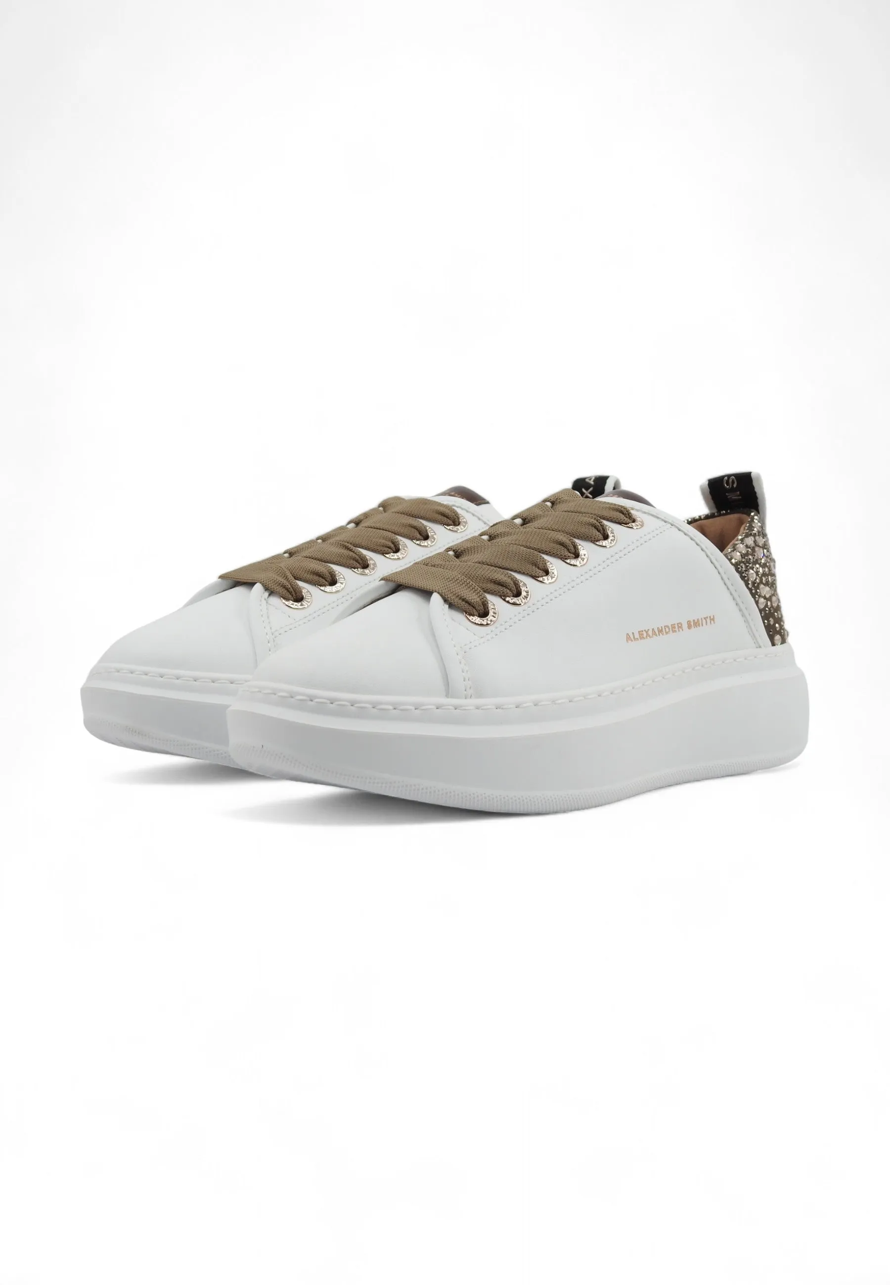 ALEXANDER SMITH Wembley Sneaker Donna White Bronze WYW0506