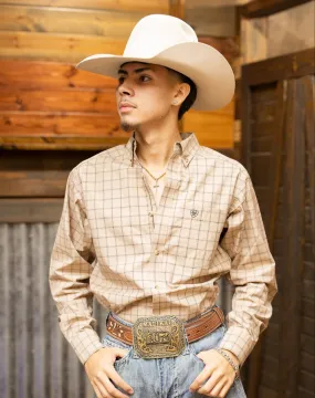 Ariat: Khaki Pro Trey Long Sleeve Shirt