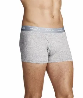 Authentic Bonds Mens Guyfront Trunks Underwear Shorts Grey Marle