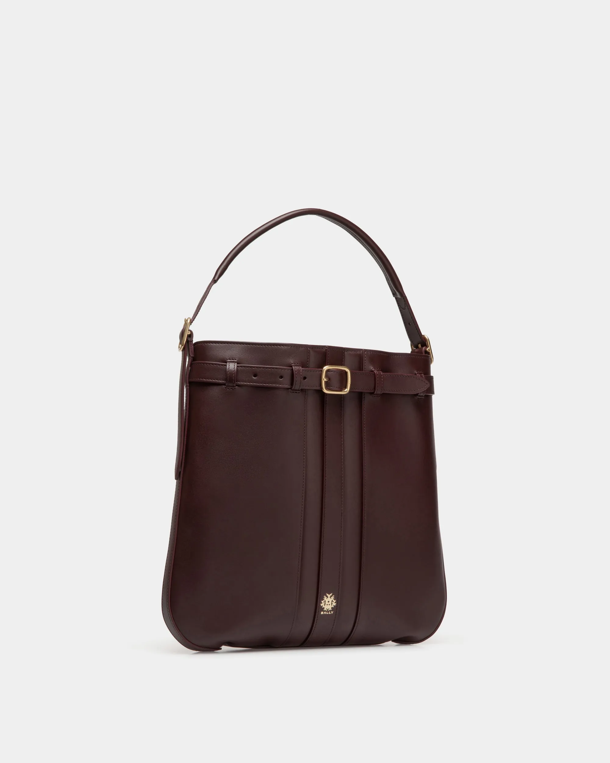 Beckett Crossbody Bag In Deep Burgundy Leather