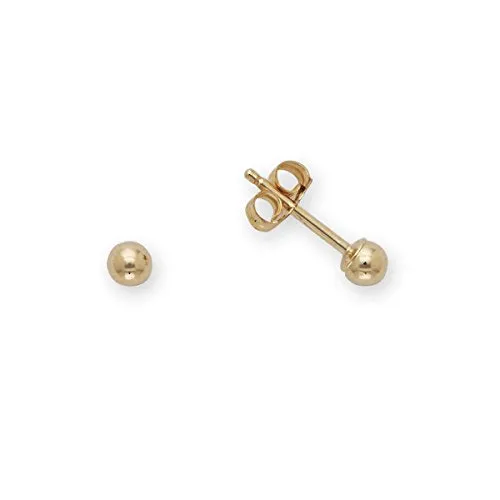 Better Jewelry Classic Ball Stud Earrings - 14k Yellow Gold - Multiple sizes