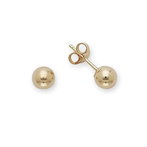 Better Jewelry Classic Ball Stud Earrings - 14k Yellow Gold - Multiple sizes