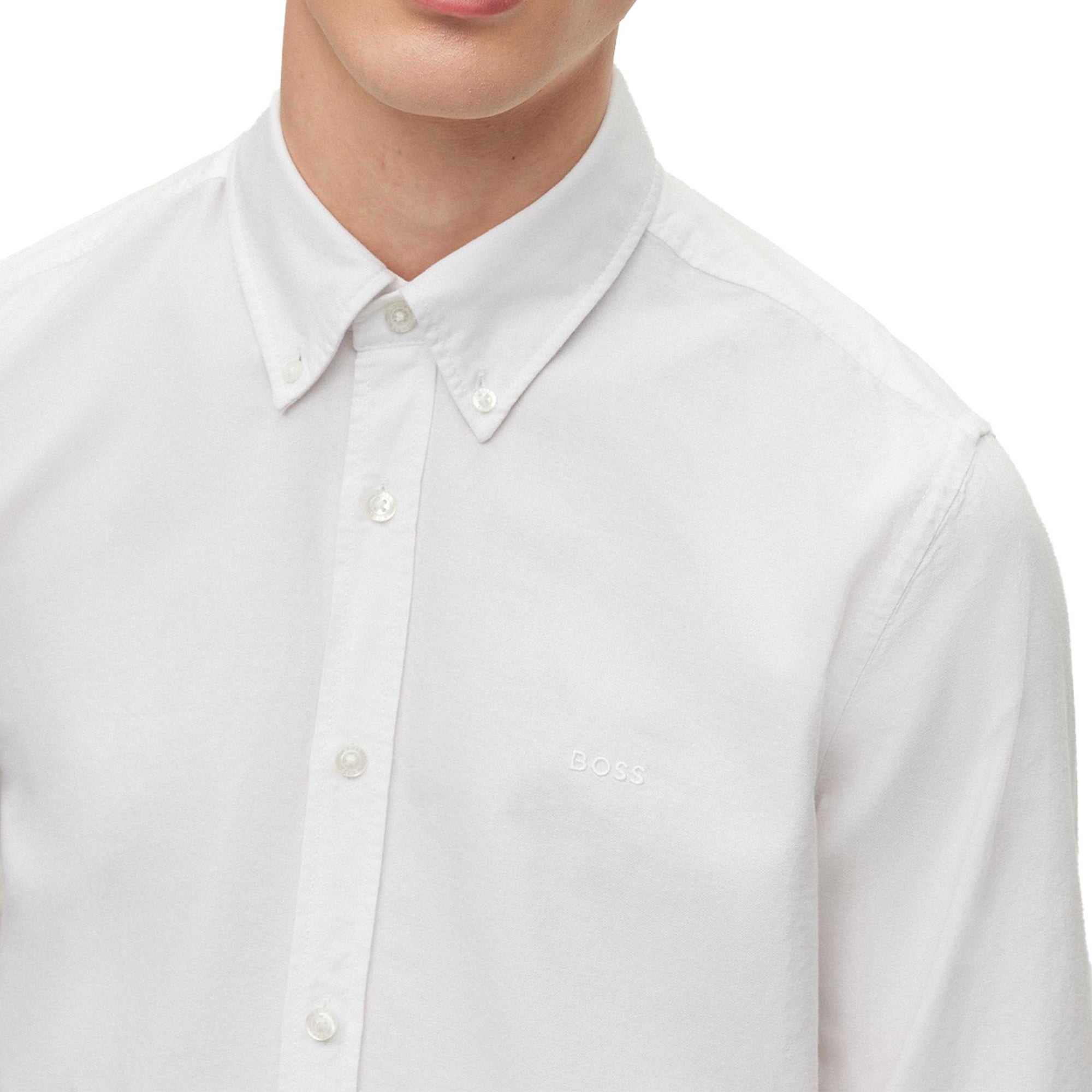 Boss Rickert Oxford Regular Fit Shirt - White