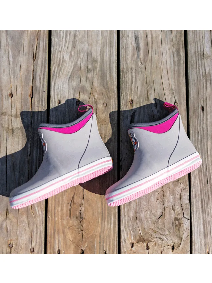 Buoy BB104 Kids Rubber Boots Grey And Pink