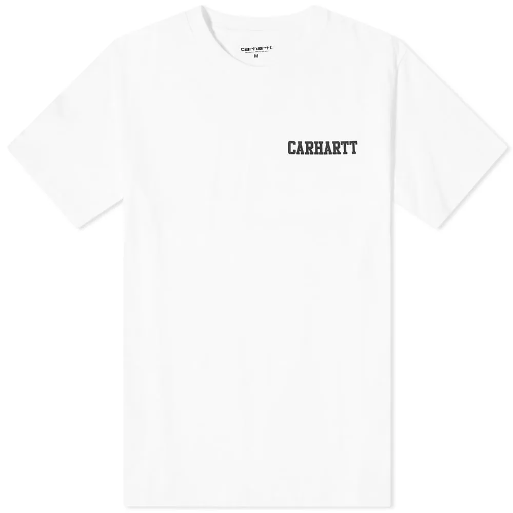 Carhartt WIP College Script TeeWhite & Black