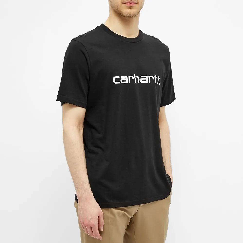 Carhartt WIP Retro Script TeeBlack & White