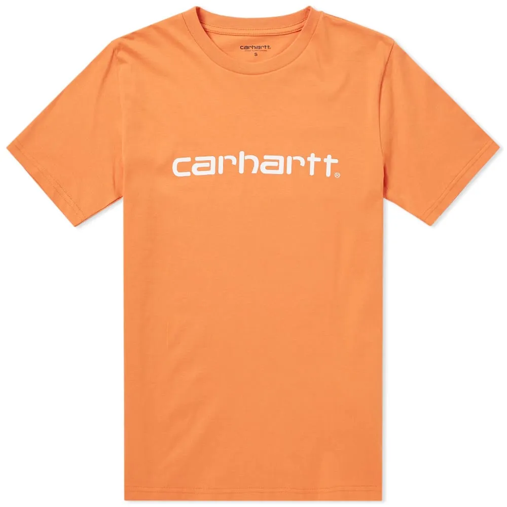 Carhartt WIP Retro Script TeeJaffa & White