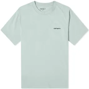 Carhartt WIP Script Embroidery TeeFrosted Green & Black