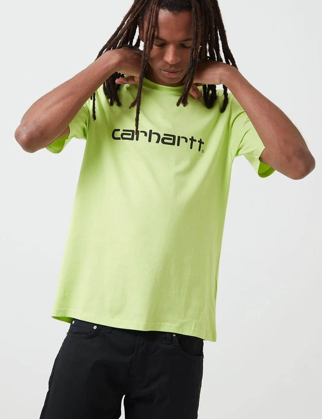 Carhartt-WIP Script T-Shirt - Lime/Black