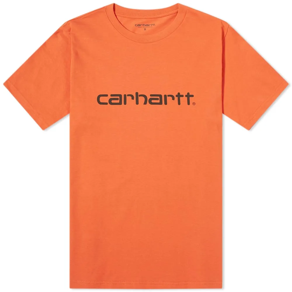 Carhartt WIP Script TeeBrick Orange & Black