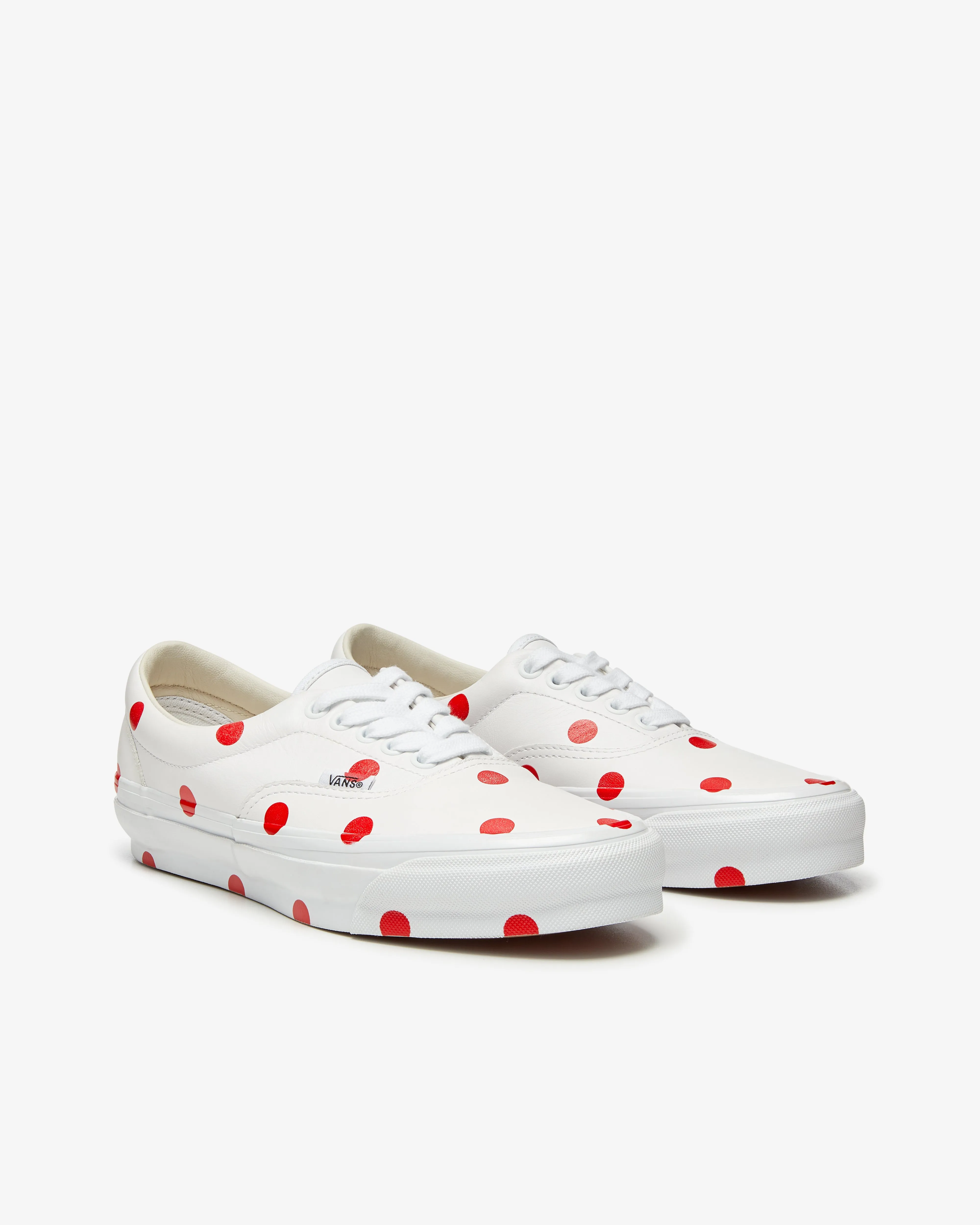 CDG Girl Vans - Women's Polka Dot Vans - (White/Red)