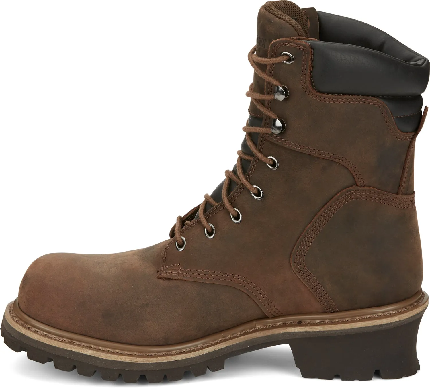 Chippewa Mens Hador 8in 400G Steel Toe Logger Tough Bark Leather Work Boots