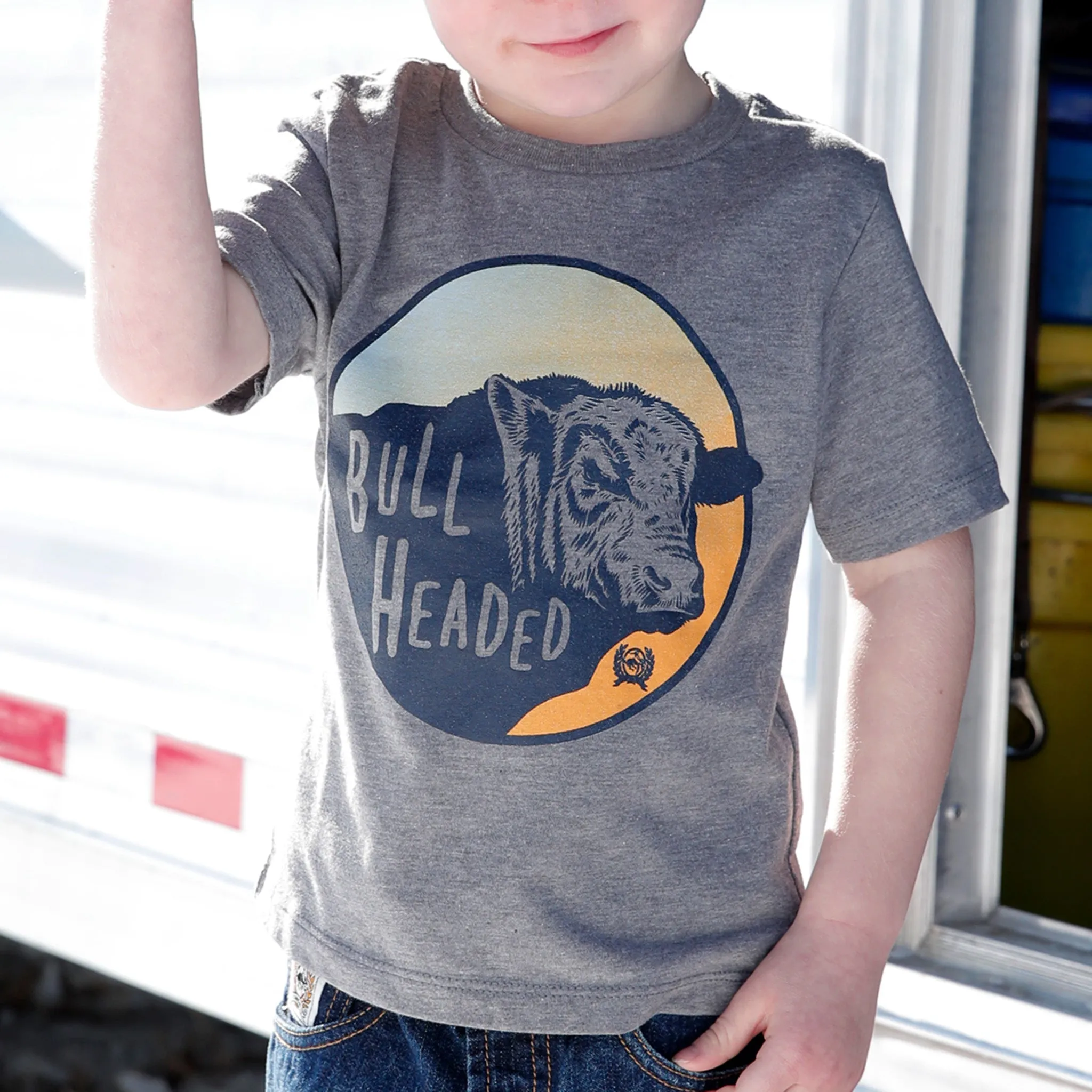 Cinch Kid's Grey Bullheaded Tee