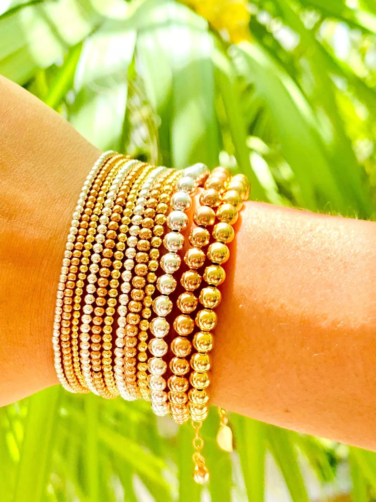 Classic Ball Bead Rachel Cross Bracelet