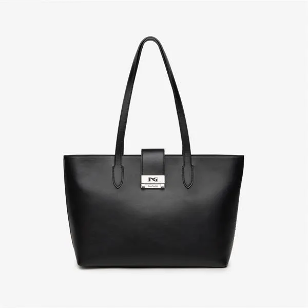 Classic Leather Tote Bag - Black Leather