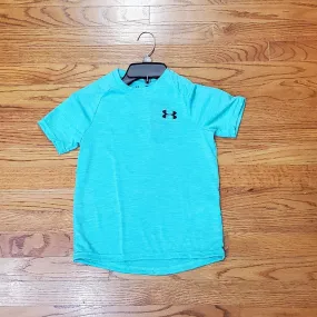 CLEARANCE-UA Youth Tech 2.0 Heathered Mint Tee