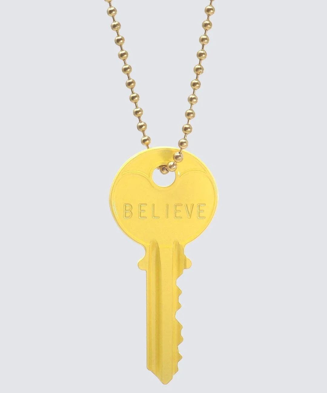 Color Classic Key Gold Ball Chain Necklace