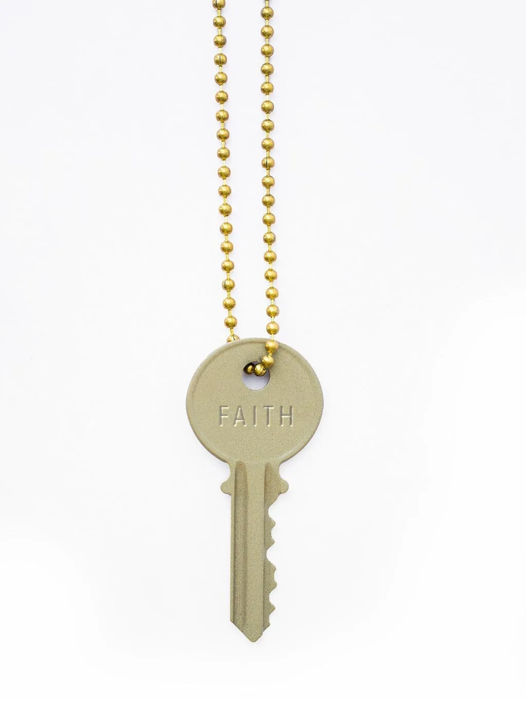 Color Classic Key Gold Ball Chain Necklace