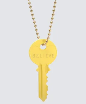 Color Classic Key Gold Ball Chain Necklace