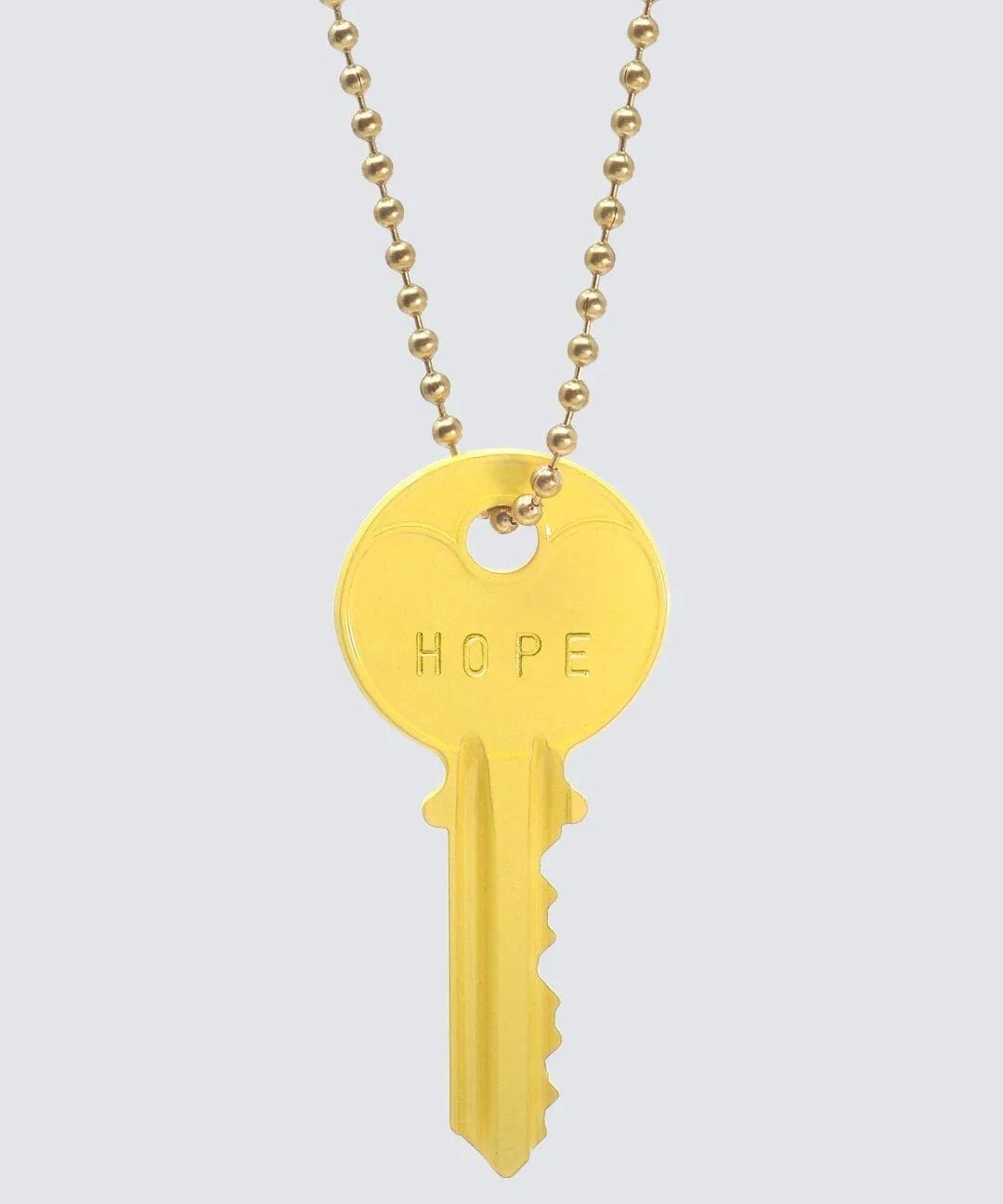 Color Classic Key Gold Ball Chain Necklace