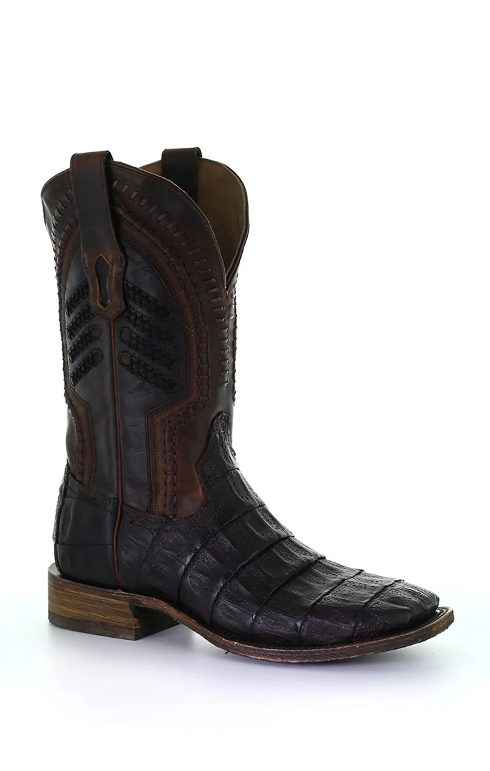 Corral Mens Cowboy Boots Caiman Oiled Brown