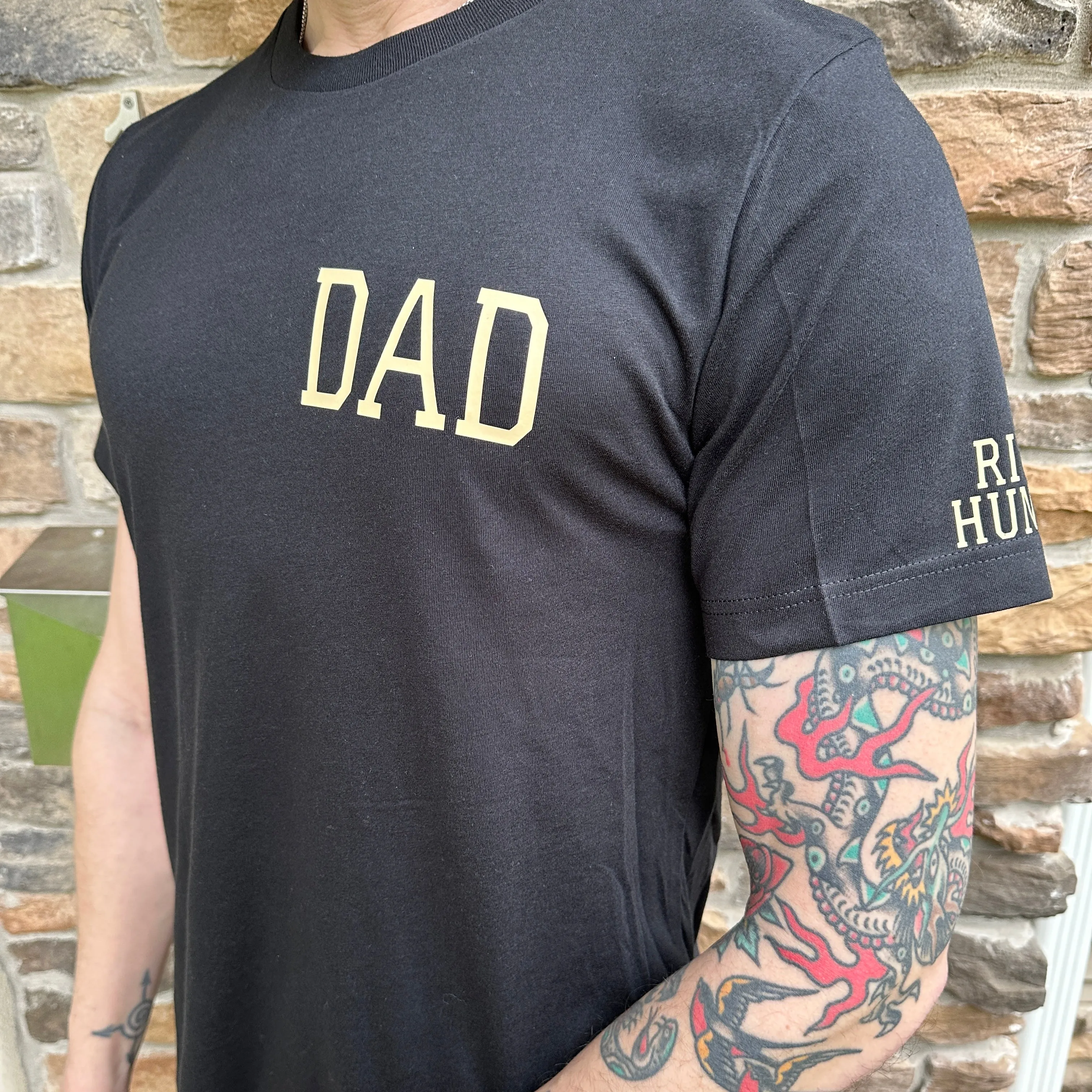 Dad Personalized Tee Shirt (up to 4 names) - Black