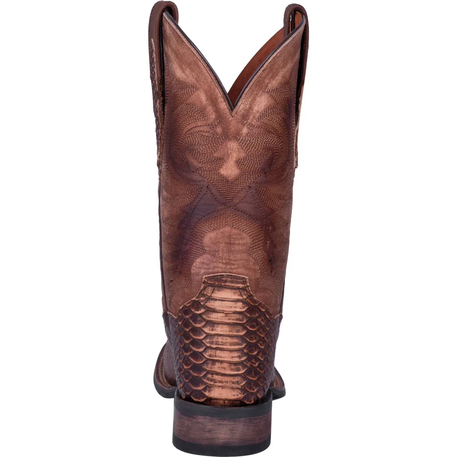 Dan Post Mens Brown Cowboy Boots Leather Square Toe