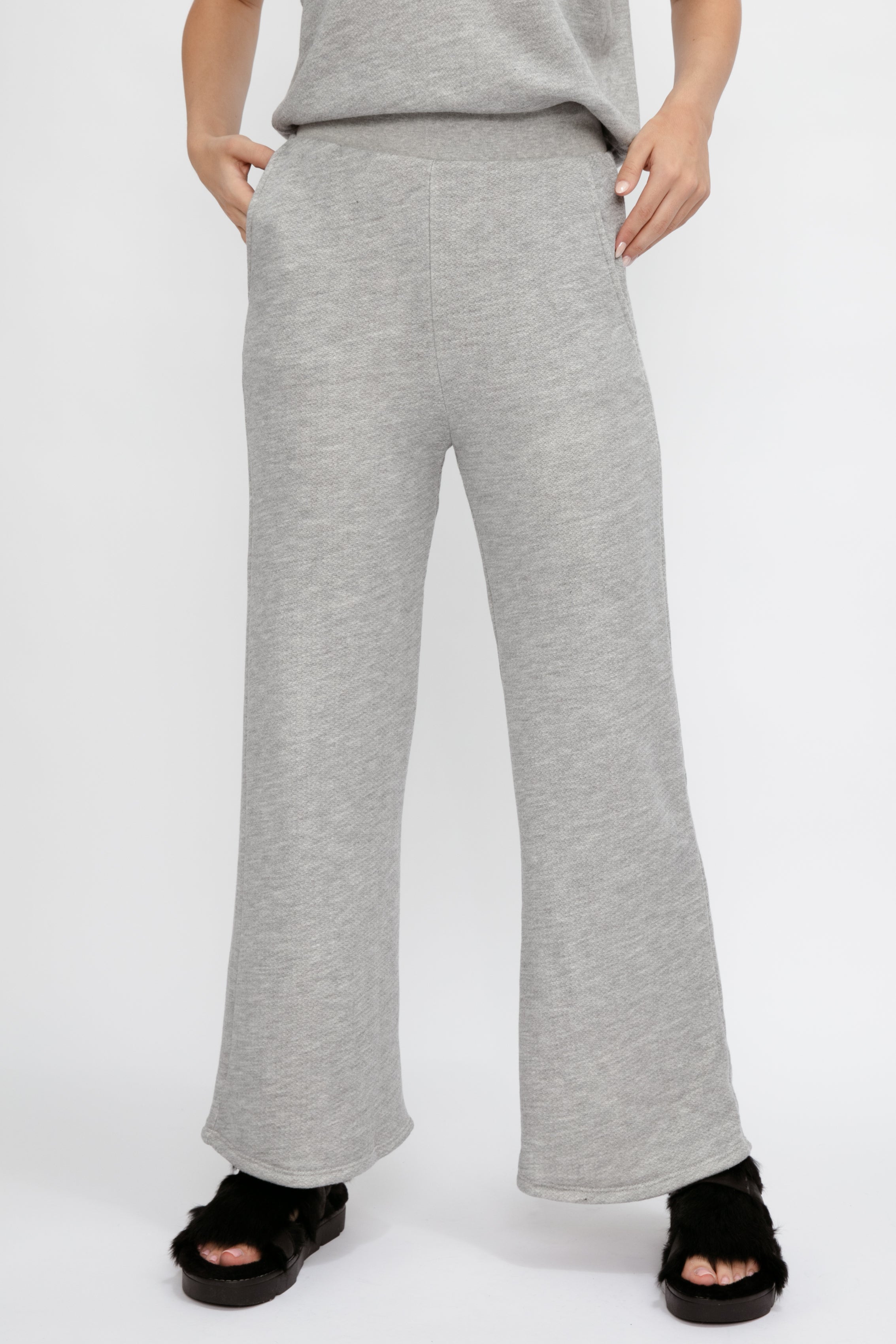 Delilah A-Line Pant in Heather Grey