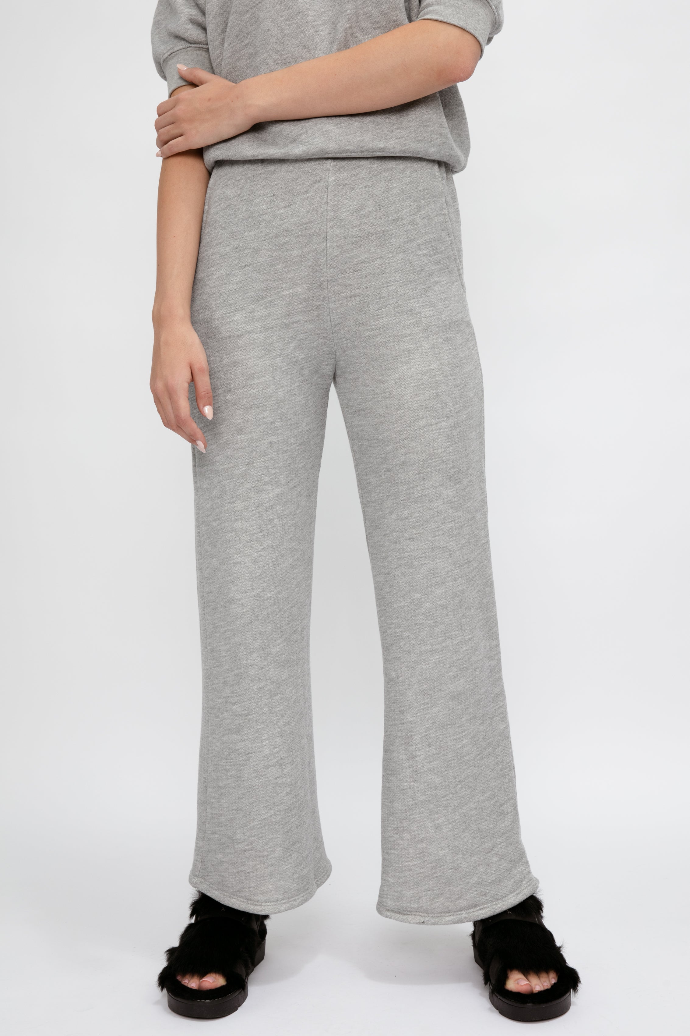 Delilah A-Line Pant in Heather Grey