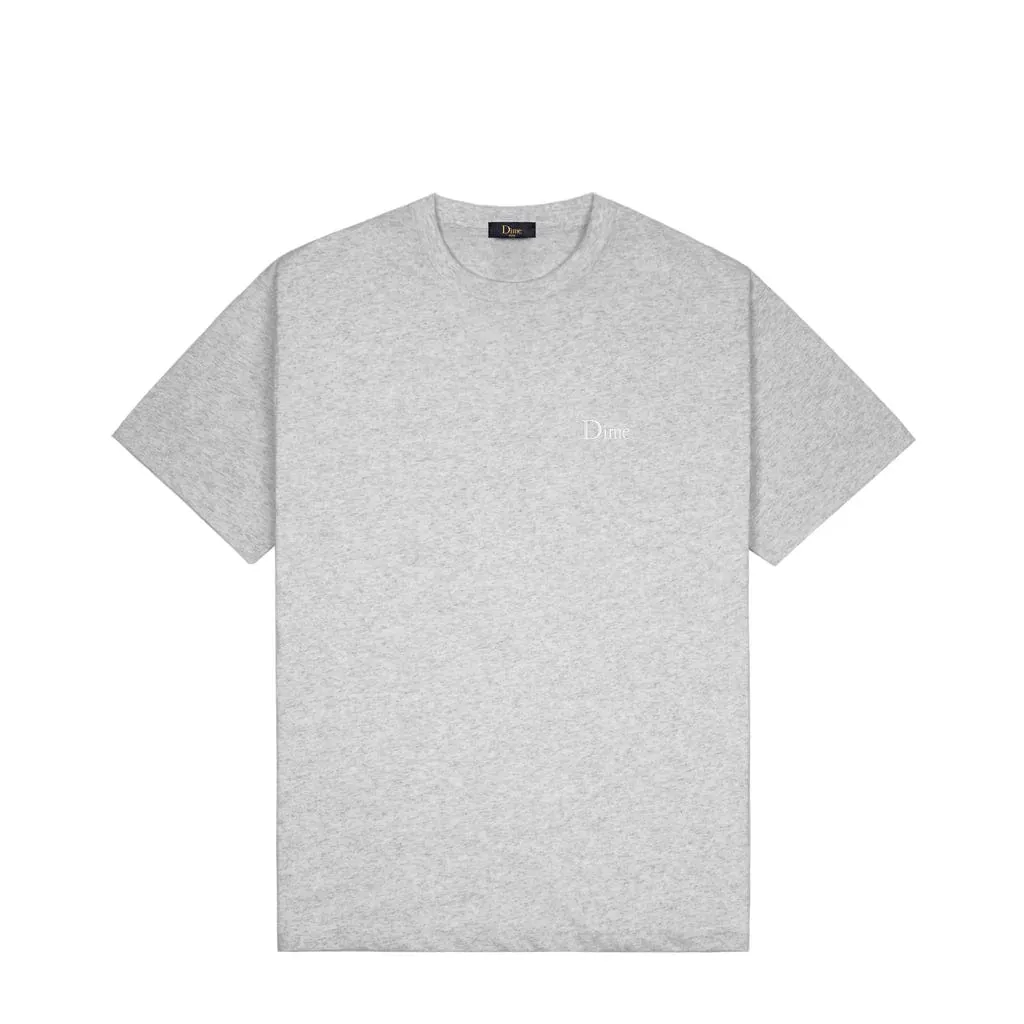 Dime MTL Classic Small Logo T-Shirt Heather Grey