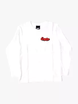 Empire Kids Skate Shop L/S Tee - White / Red