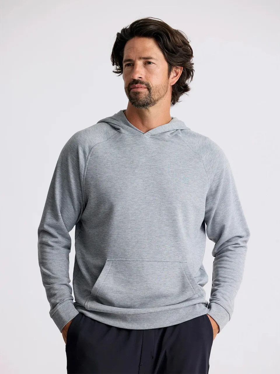 Free Fly Men's Bamboo Lightweight Fleece Hoodie: Heather Grey