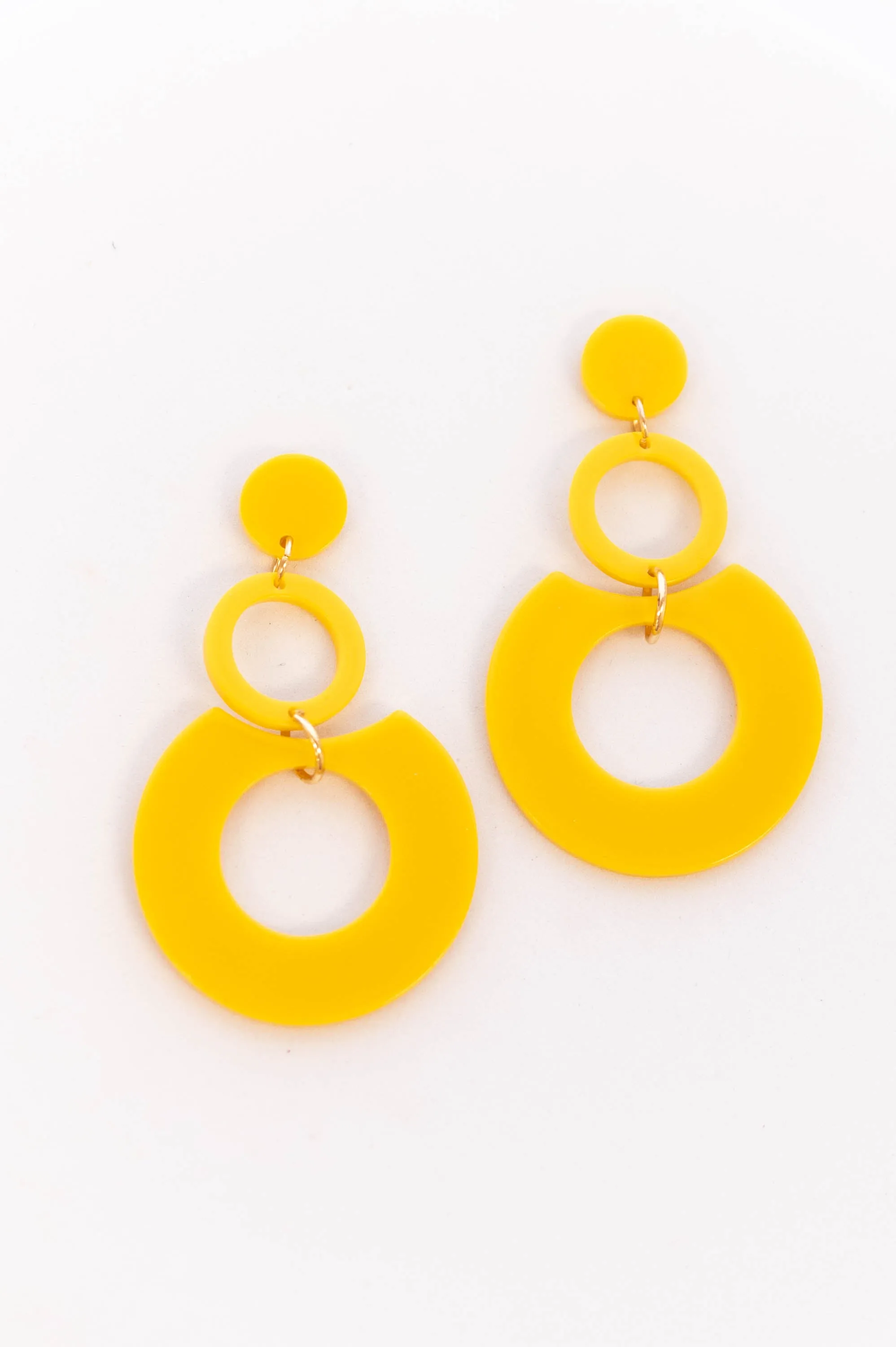 Funky Fresh Earrings, Yellow