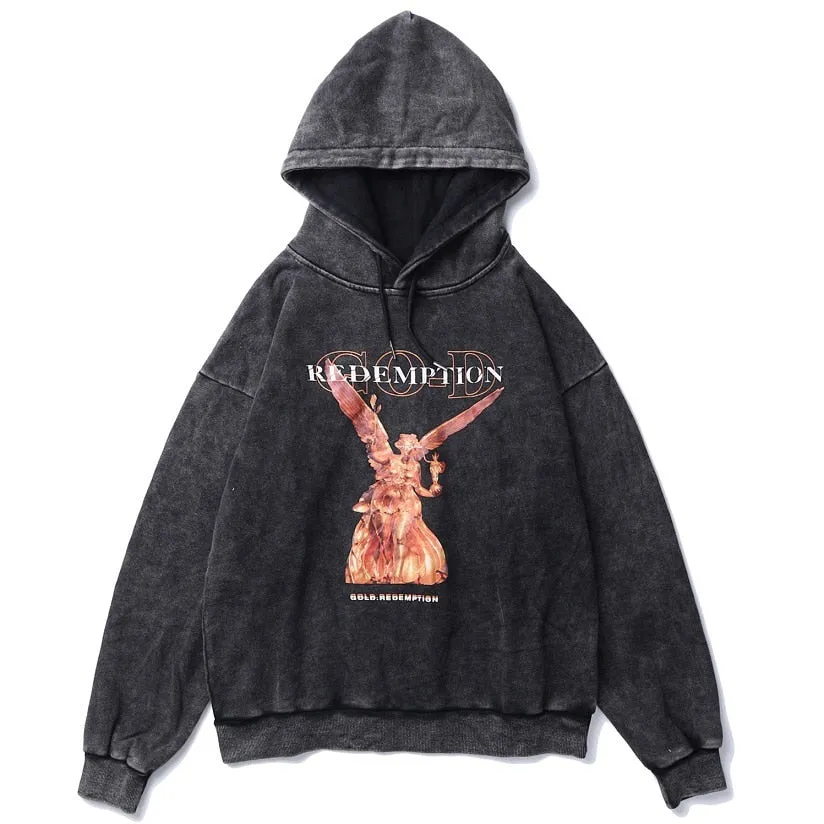 GOLD REDEMPTION Statue Loose Hoodie