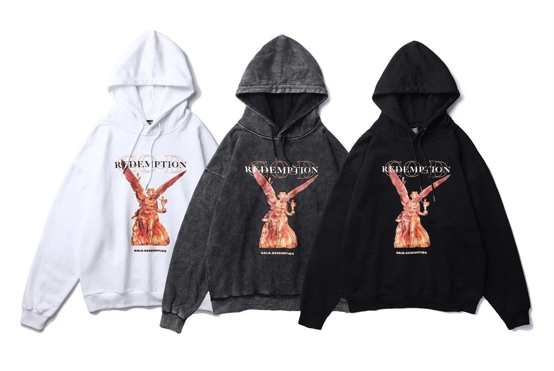 GOLD REDEMPTION Statue Loose Hoodie