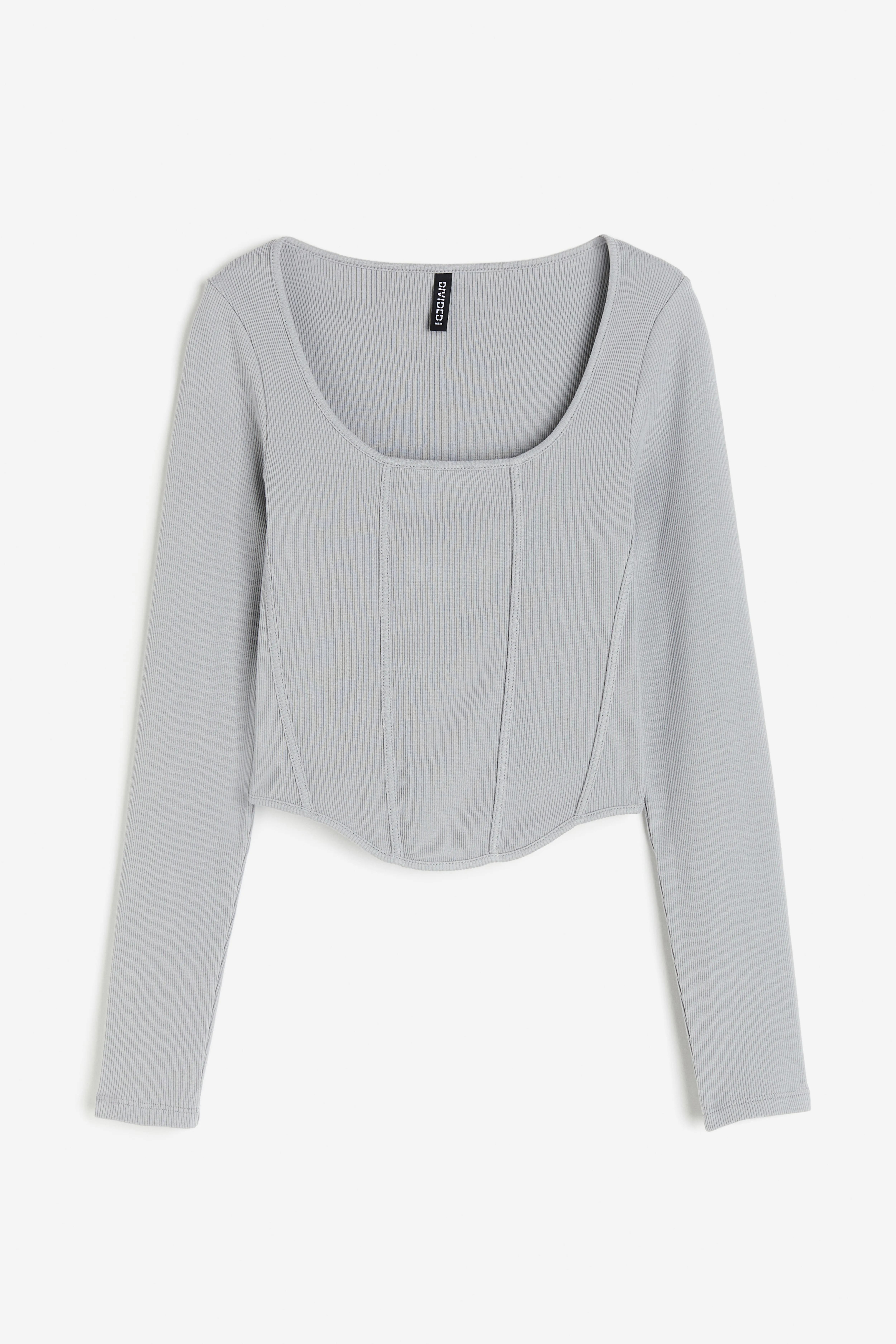 H&M Corset-style Ribbed Top