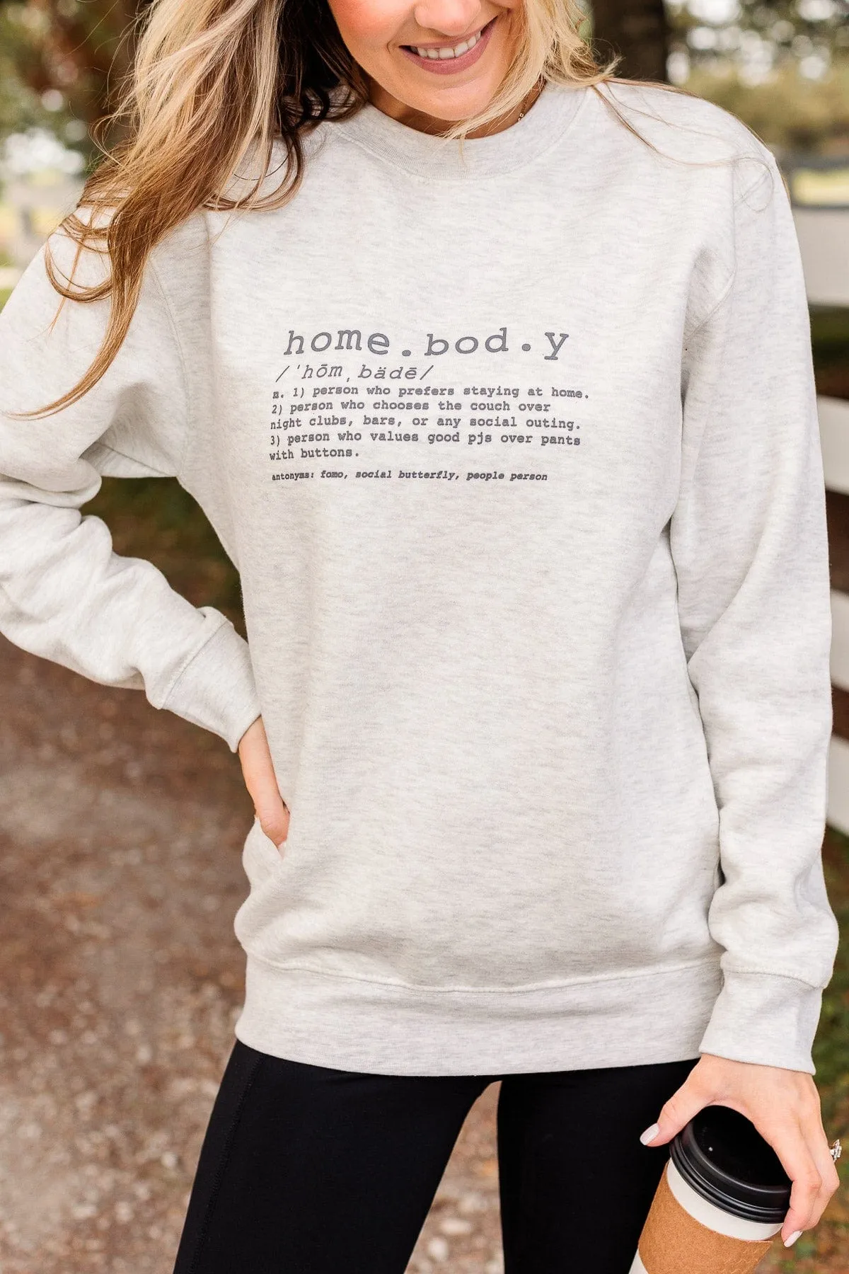 Homebody Crew Neck- Light Heather Grey