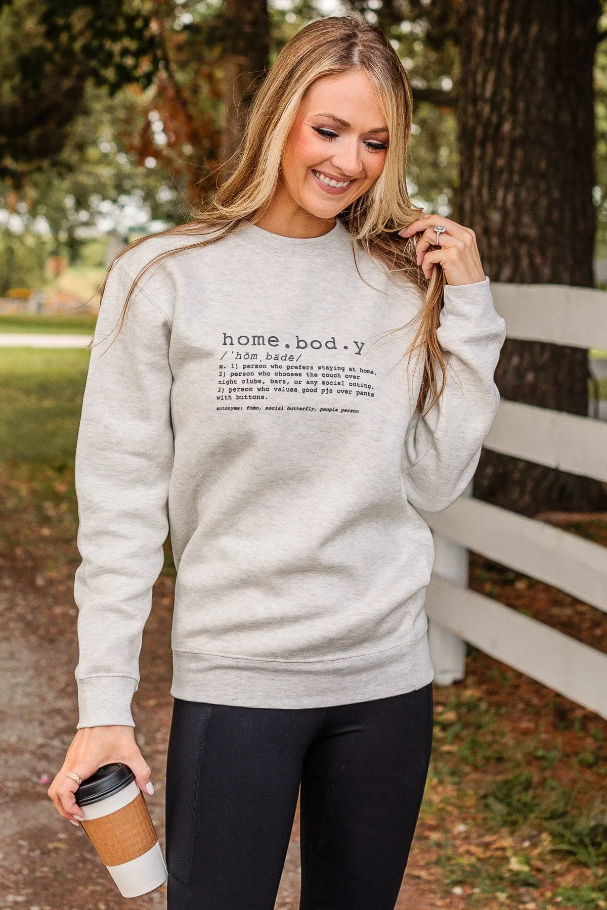 Homebody Crew Neck- Light Heather Grey