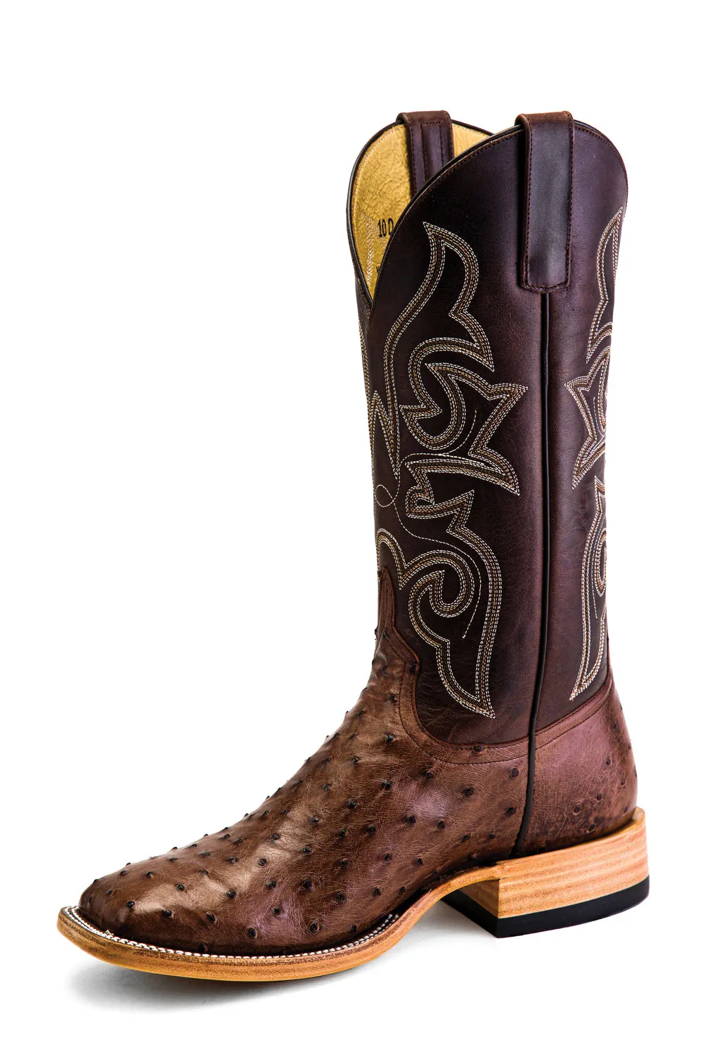 Horse Power Mens Pull Up Kango Tobac Full Quill Ostrich Cowboy Boots 11 B