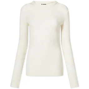 Jil Sander Long Sleeve Crinkle TopRaw Cotton