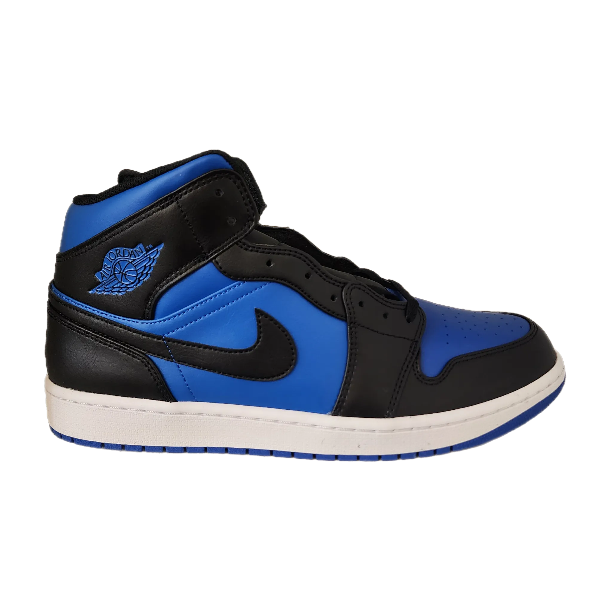 Jordan 1 Mid Black Royal Blue - Size 12