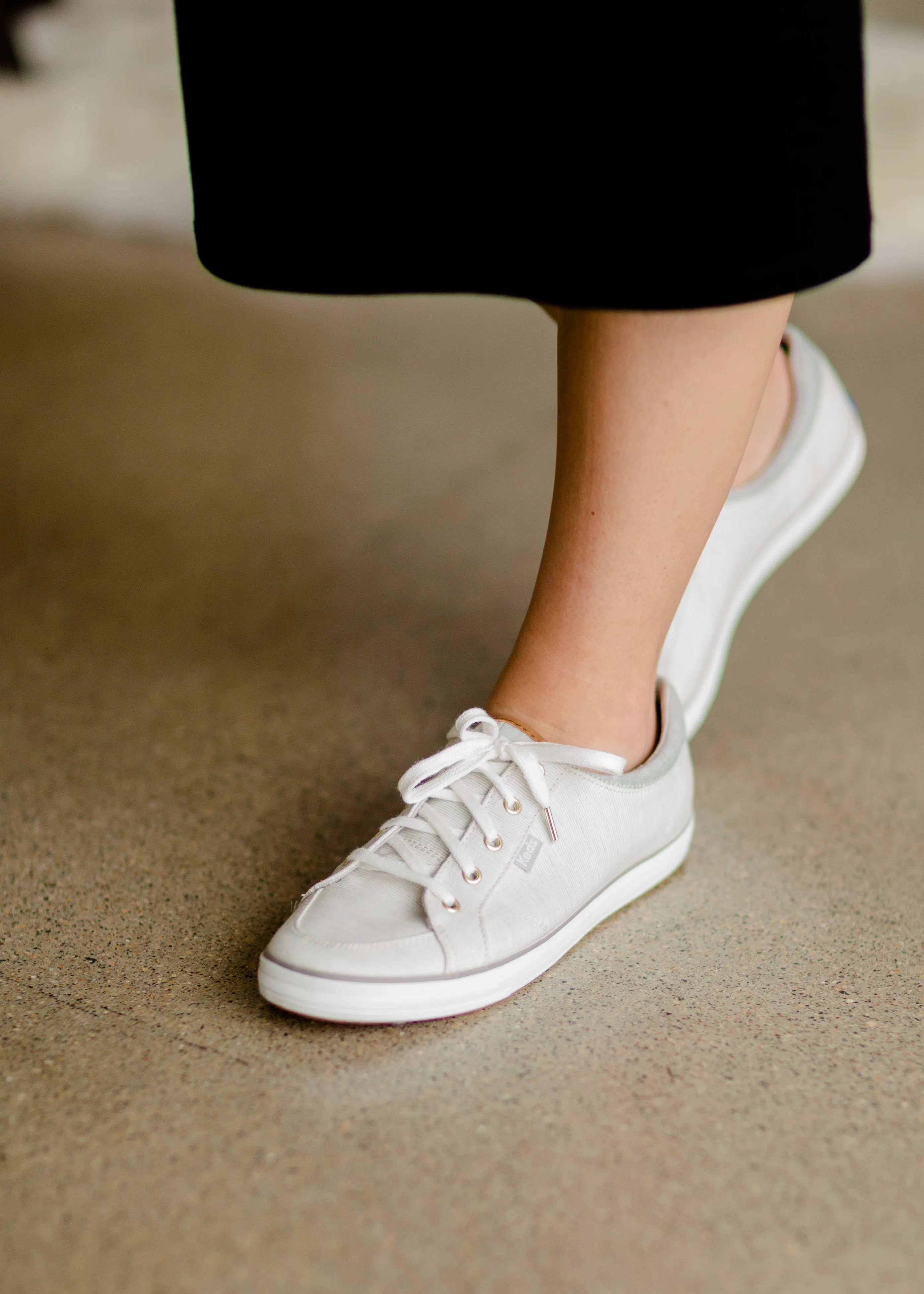 Keds Light Gray Striped Sneaker