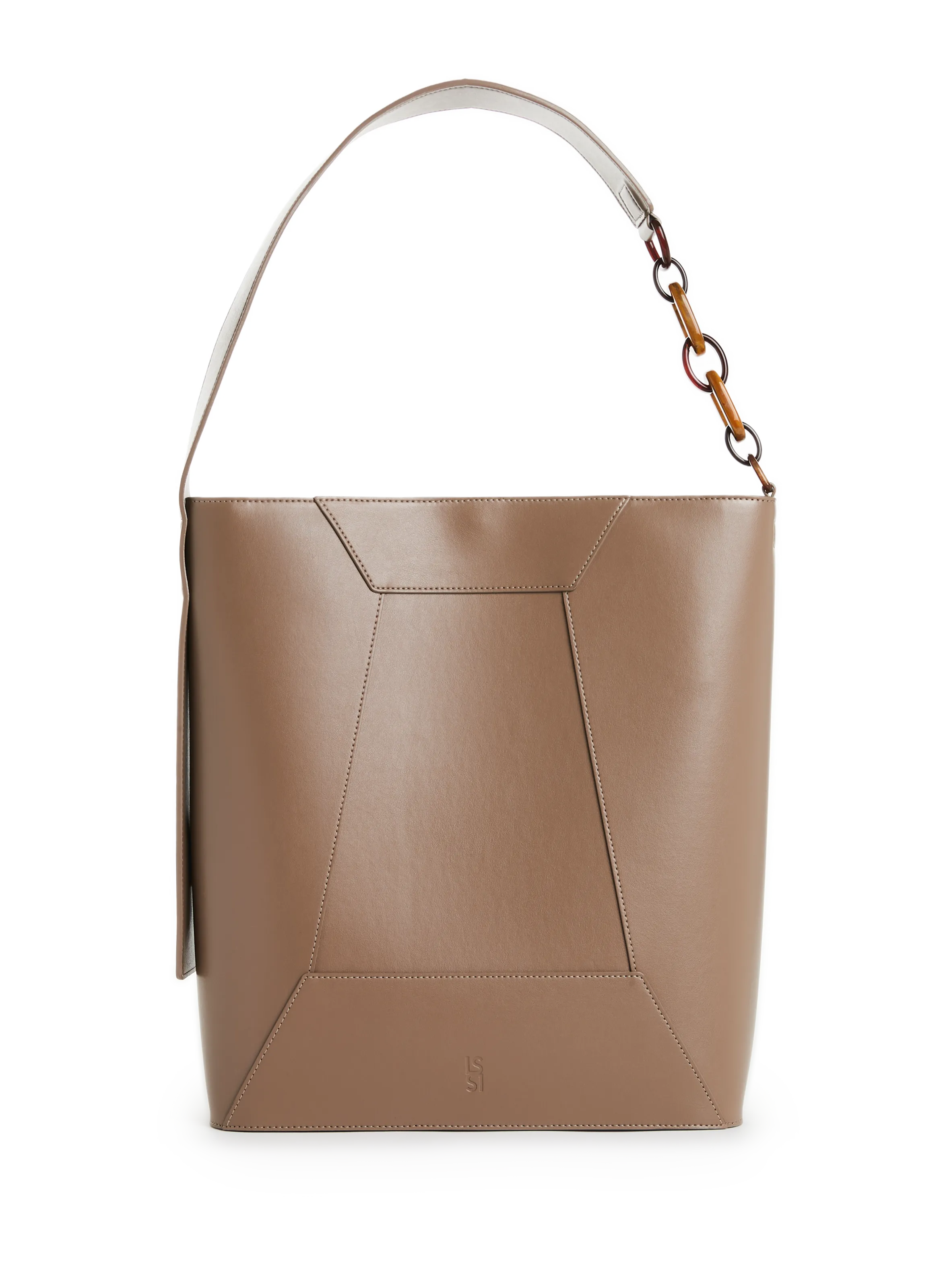 LA SINGULIERE & LE SINGULIER  Vegan leather tote bag - Brown